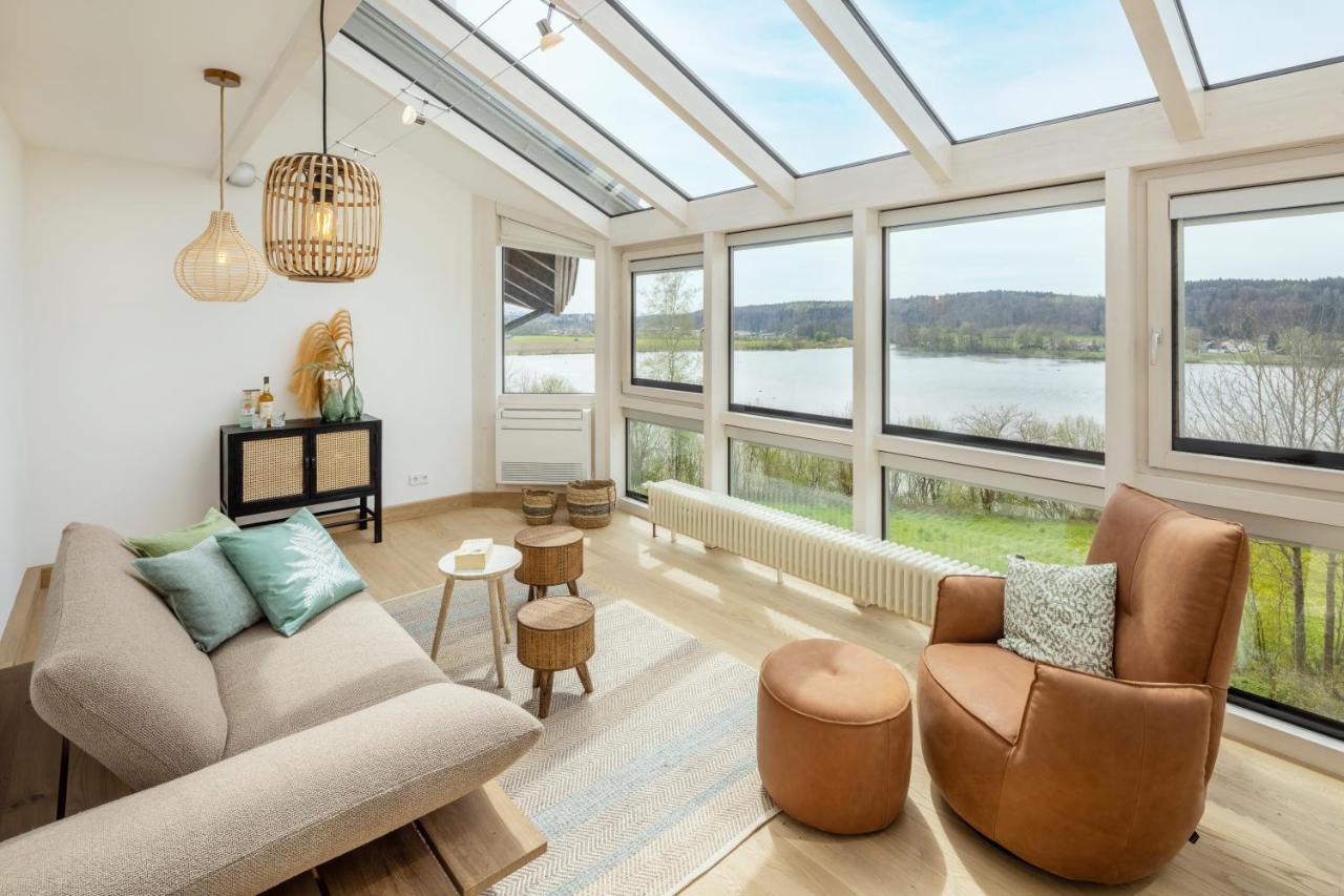Stille X Weite - Hochwertige Wohnung Mit See-Panorama Kronburg Eksteriør bilde